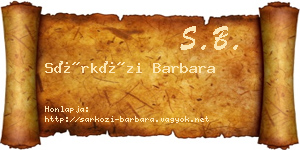Sárközi Barbara névjegykártya